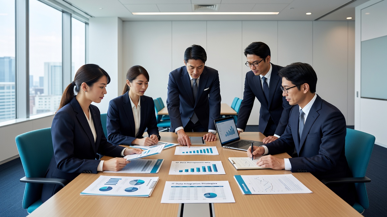 小売業でのデータ分析ミーティング